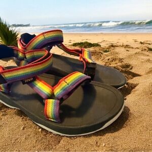 Teva Original Universal Gradiate Sandal Shoes Rainbow Girl’s Size 2